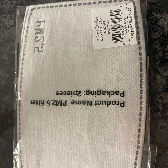 Vera Bradley Other New Camocat Vera Bradley Cotton Mask W 2 Filters